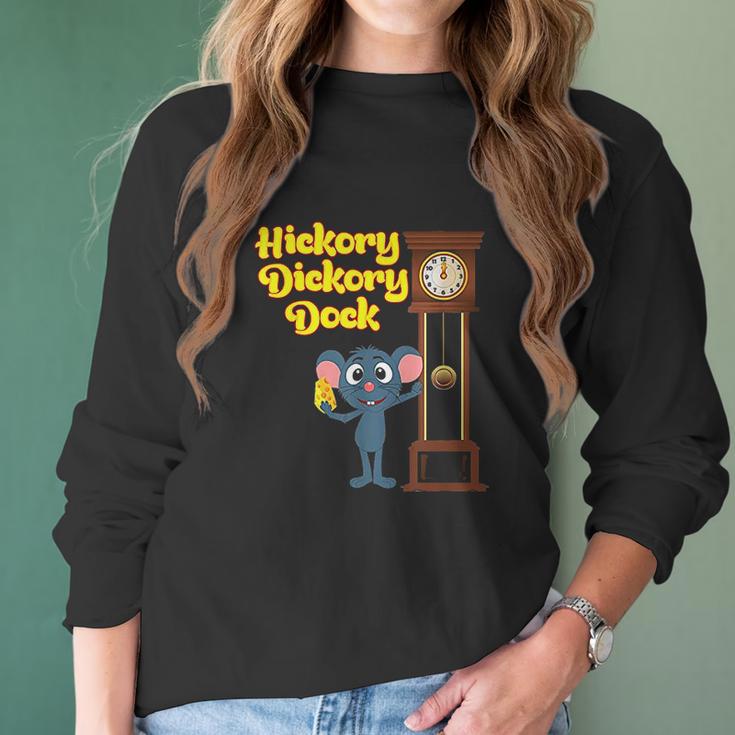 Hickory Dickory Dock Nursery Rhyme Women Long Sleeve Tshirt