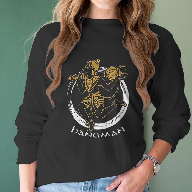 Gifts For Hindus Hinduism Diwali Festival Gods Lord Hanuman Women Long Sleeve Tshirt