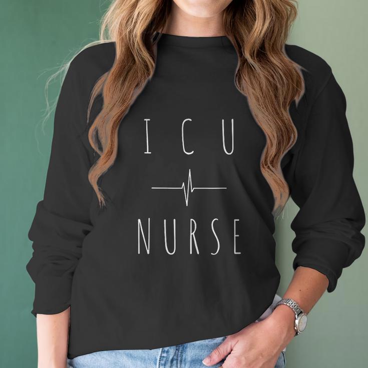 Icu Intensive Care Unit Rn Nurse Nursing Gift Women Long Sleeve Tshirt