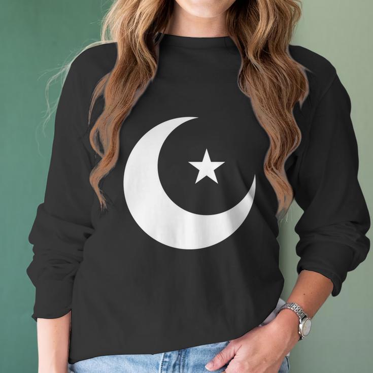 Islam Symbol Muslim Allah 5 Percent Star Nation Of Gods Gift Cool Gift Women Long Sleeve Tshirt