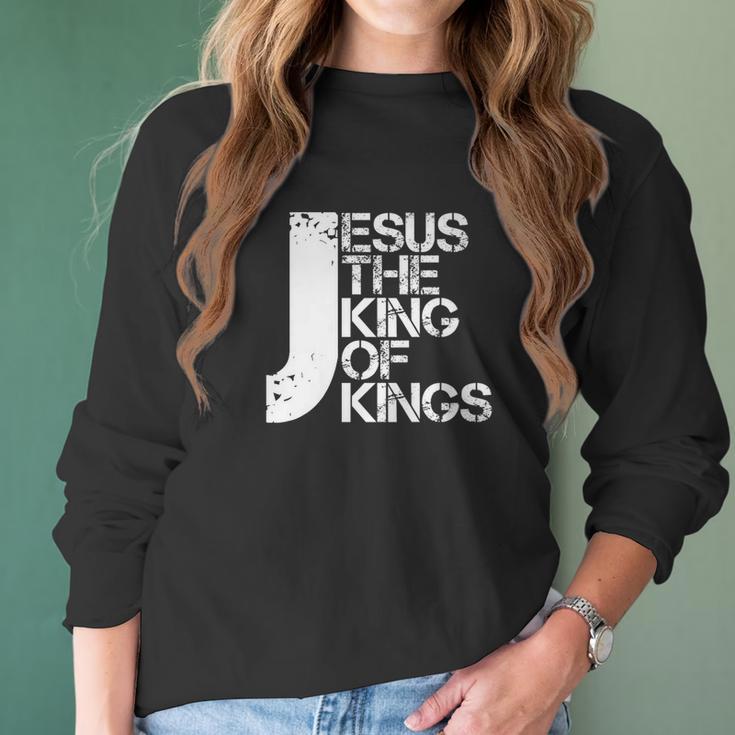 Jesus Is The King Christian I Love Jesus Women Long Sleeve Tshirt