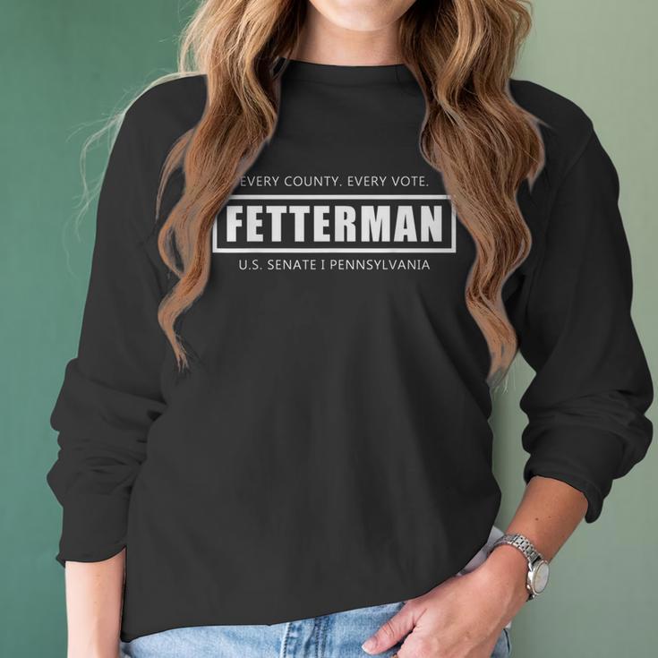 John Fetterman Vote Fetterman For Senate President Men Women T-Shirt Graphic Print Casual Unisex Tee Women Long Sleeve Tshirt