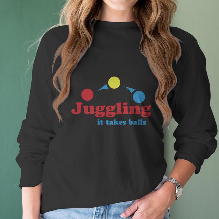 Juggling Takes Balls Womens Tshirt By American Apparel Women Long Sleeve Tshirt