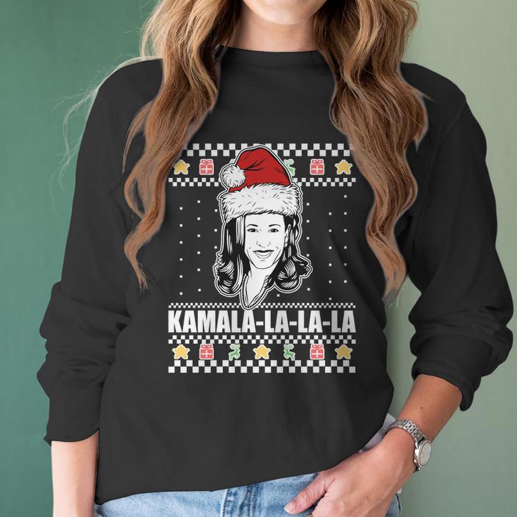 Kamala La La La Ugly Christmas Sweater Women Long Sleeve Tshirt