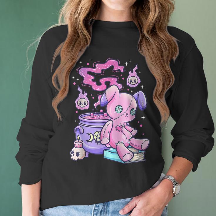 Kawaii Pastel Goth Cute Creepy Witchy Bear Men Women T-Shirt Graphic Print Casual Unisex Tee Women Long Sleeve Tshirt