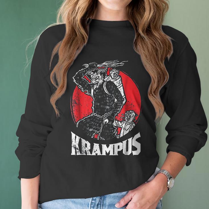 Krampus Christmas Gift Women Long Sleeve Tshirt