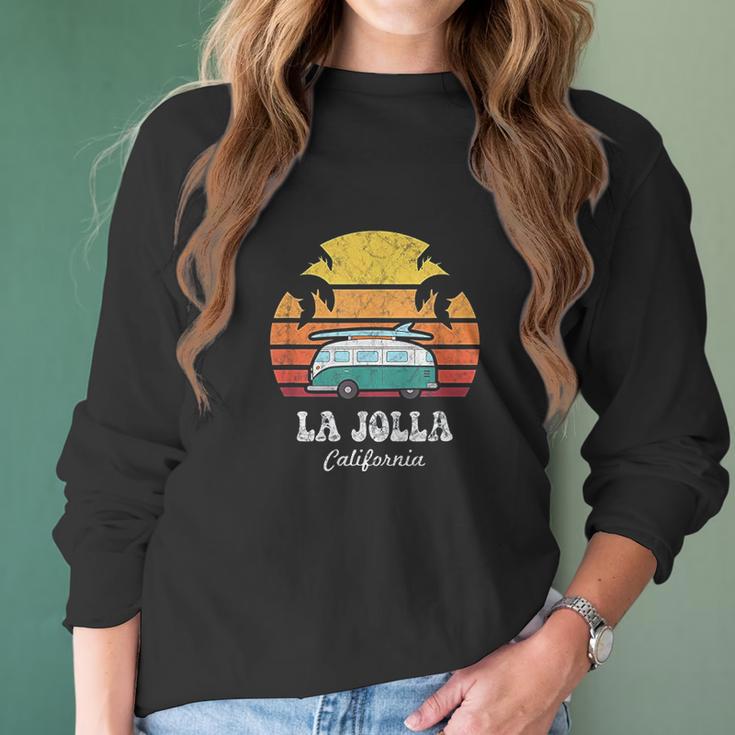 La Jolla Souvenir Retro California Men Women Kids Clothing Women Long Sleeve Tshirt