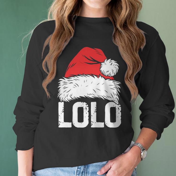 Lolo Santa Christmas Family Xmas Gifts Women Long Sleeve Tshirt