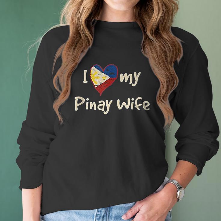 I Love My Pinay Wife Cute Filipina Philippines Pride Gift Women Long Sleeve Tshirt