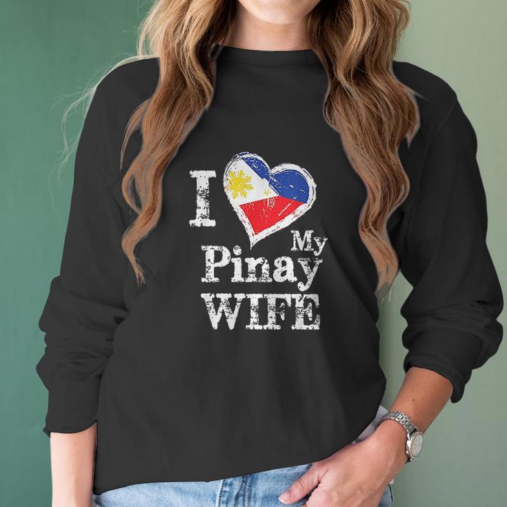 I Love My Pinay Wife Philippines Filipino Pride Women Long Sleeve Tshirt