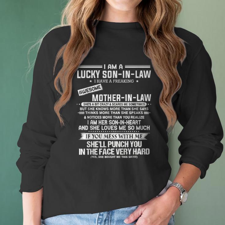 Lucky Son In Law Off A Freaking Mother In Law Women Long Sleeve Tshirt