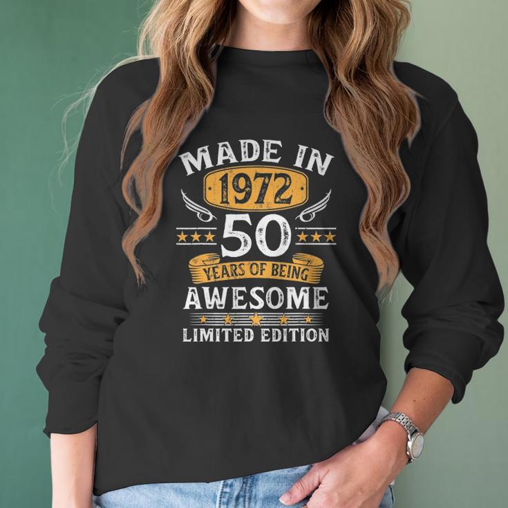 Made In 1972 50 Years Old Gifts 50Th Birthday Gift For Men Women Long Sleeve Tshirt