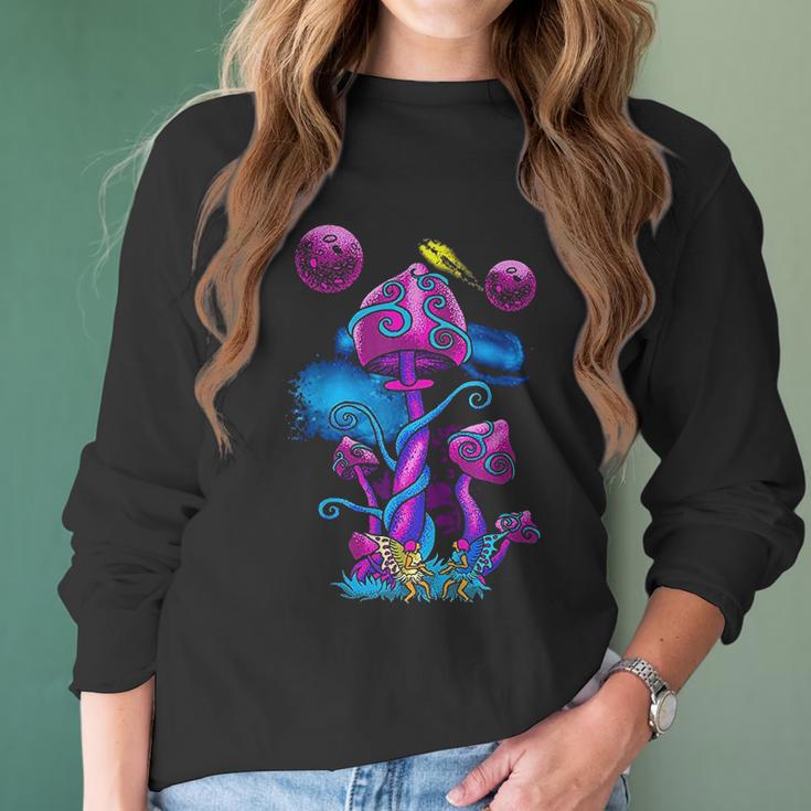 Magic Mushroom Psychedelic Trippy Lsd Art Perfect Gift Idea Women Long Sleeve Tshirt