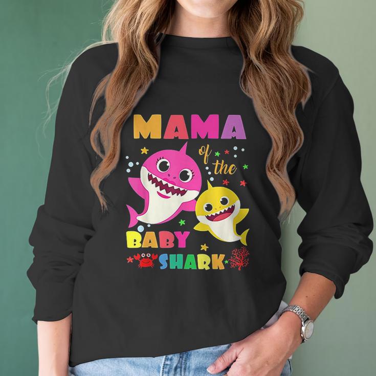 Mama Of The Baby Shark Women Long Sleeve Tshirt