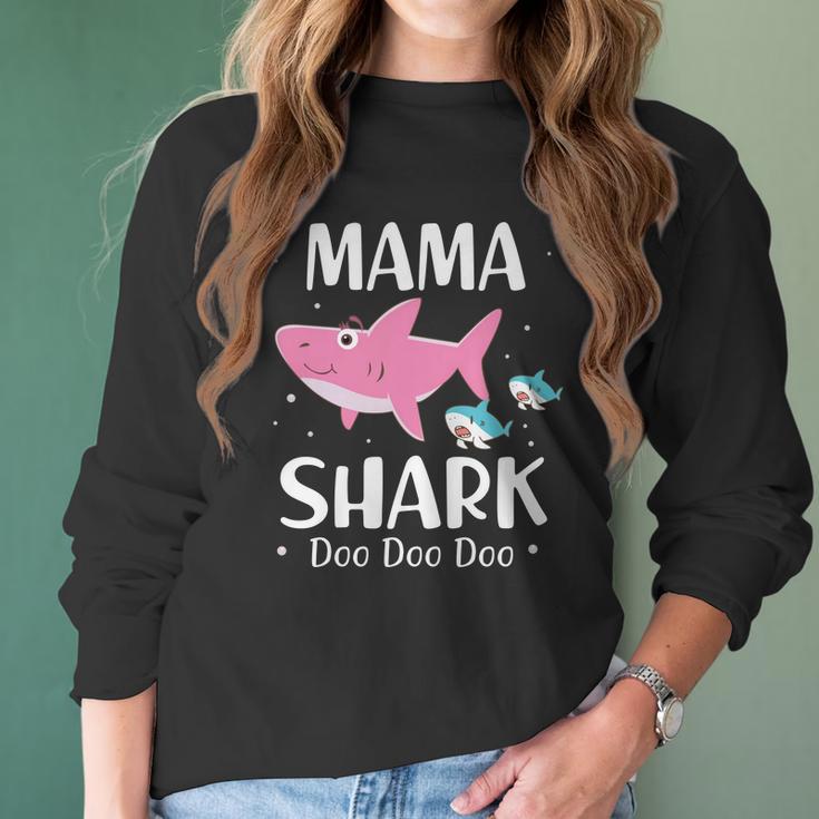 Mama Shark Doo Doo Doo Women Long Sleeve Tshirt