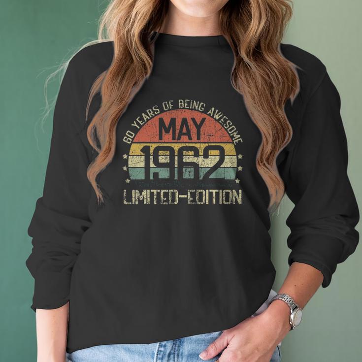 May 1962 Vintage 60 Years Old 60Th Birthday Men Women Women Long Sleeve Tshirt