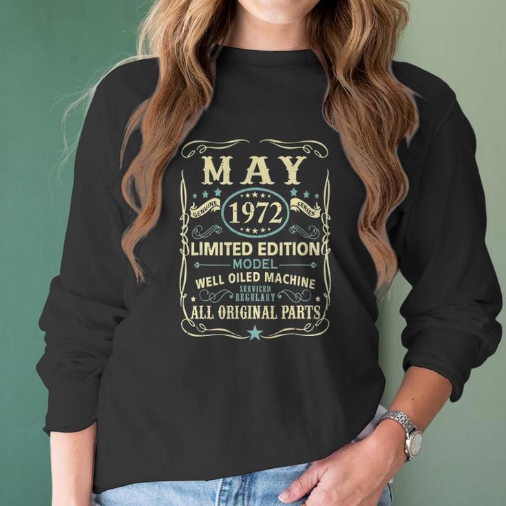 May 1972 49Th Birthday 49 Years Old Men Women Women Long Sleeve Tshirt