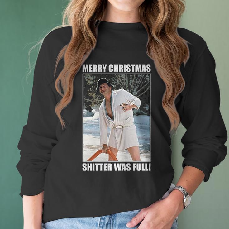 Merry Christmas Shitters Was Full National Christmas Vacation Women Long Sleeve Tshirt