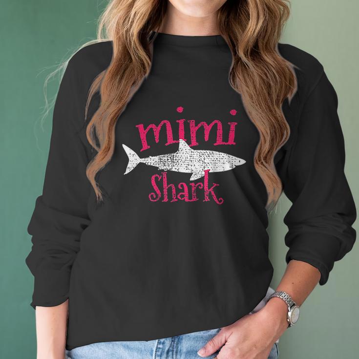 Mimi Grandmother Grandma Shark Gift Vintage Women Long Sleeve Tshirt