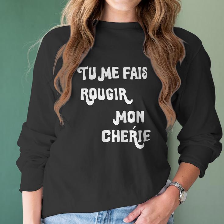 Mindy Kaling Tume Fais Rougir Mom Cherie Women Long Sleeve Tshirt