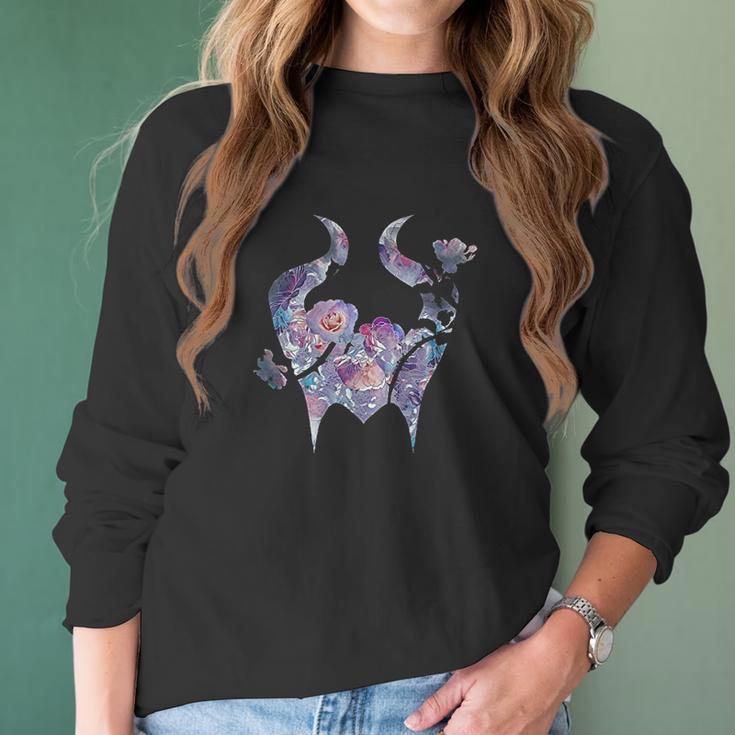 Mistress Of Evil Floral Horns Women Long Sleeve Tshirt