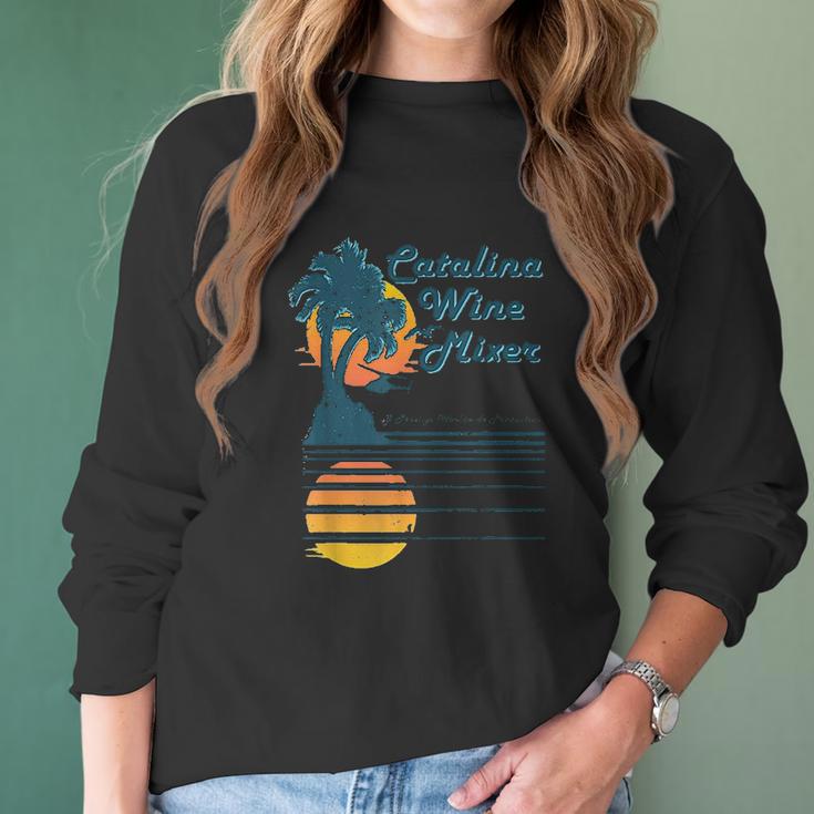 Mixer Catalina Wine Palm And Beach Women Long Sleeve Tshirt