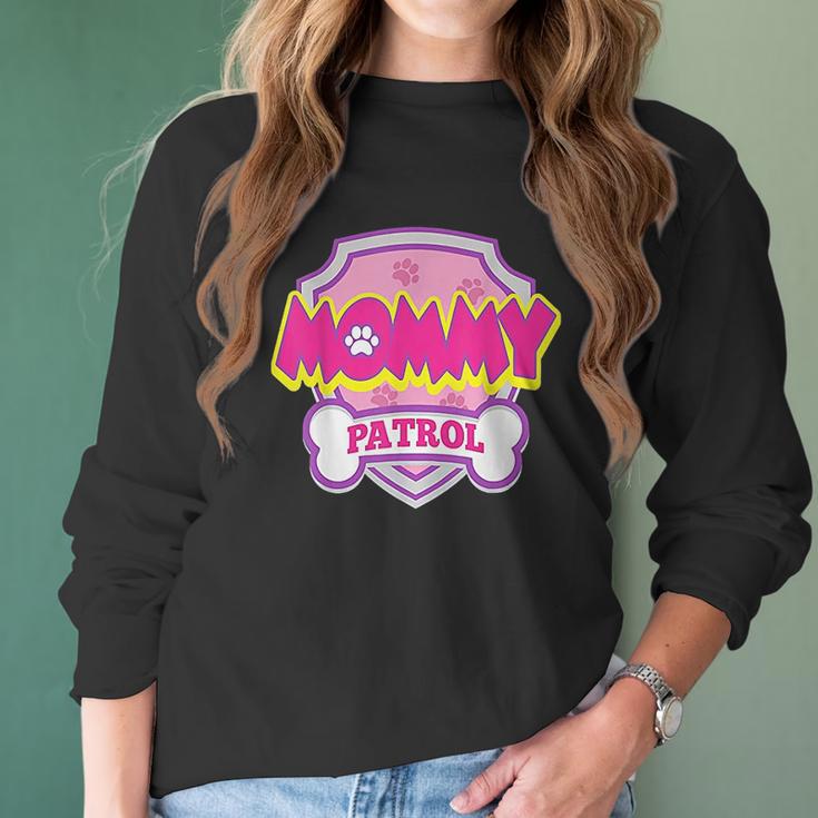 Mommy Patrol I Love Dog Women Long Sleeve Tshirt