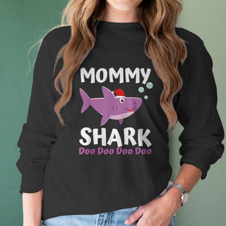 Mommy Shark Christmas Women Long Sleeve Tshirt