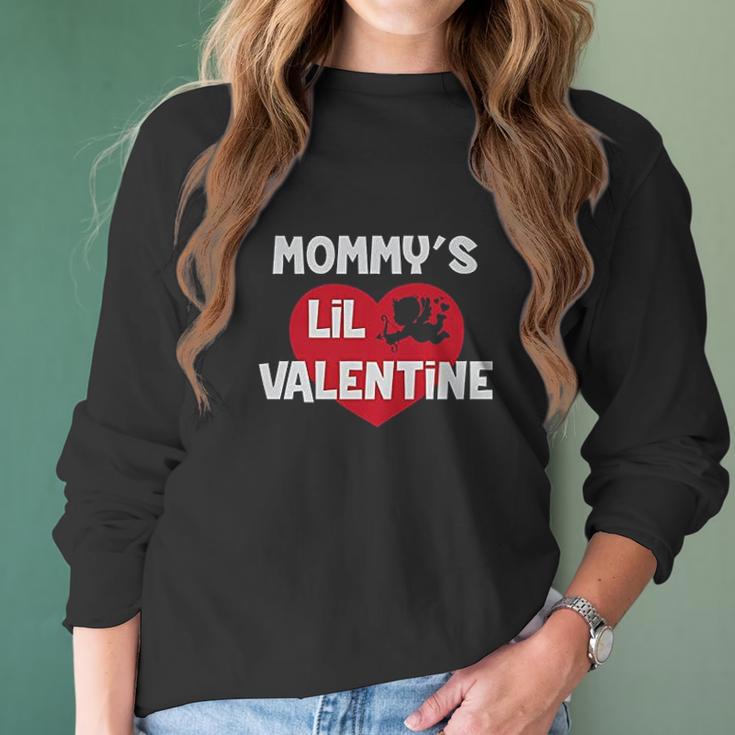 Mommys Lil Valentine Cute Valentines Day Outfit Women Long Sleeve Tshirt