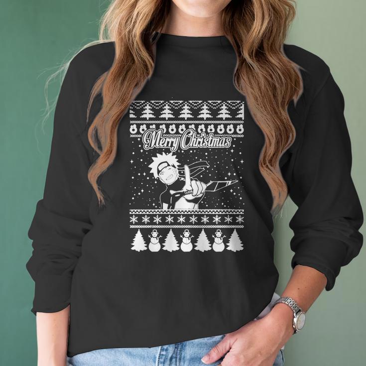 Naruto Ugly Christmas Sweater T-Shirt Women Long Sleeve Tshirt