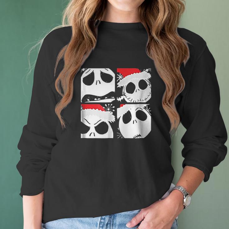 Nightmare Before Christmas Jack Face Women Long Sleeve Tshirt