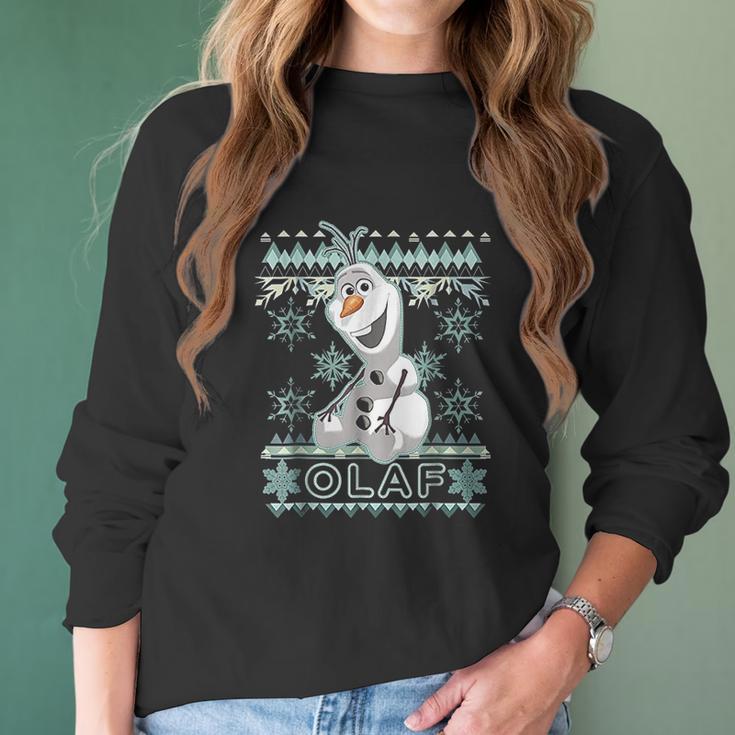 Olaf Christmas Graphic Women Long Sleeve Tshirt