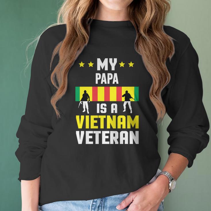 My Papa Is A Vietnam Veteran Proud National Vietnam War Veterans Day Men Women T-Shirt Graphic Print Casual Unisex Tee Women Long Sleeve Tshirt