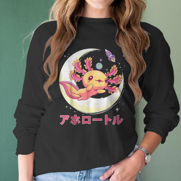 Pastel Goth Axolotl Kawaii Japanese Anime Aesthetic Nu Goth Men Women T-Shirt Graphic Print Casual Unisex Tee Women Long Sleeve Tshirt