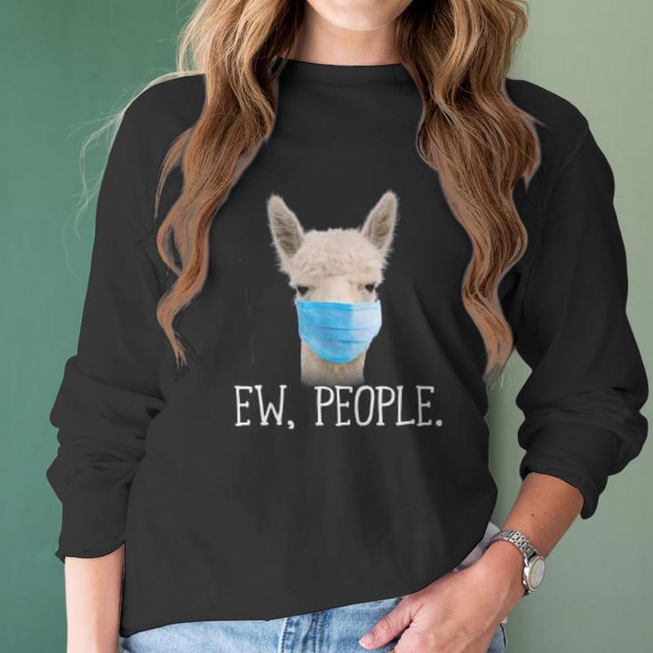 People Llama Social Distancing Women Long Sleeve Tshirt