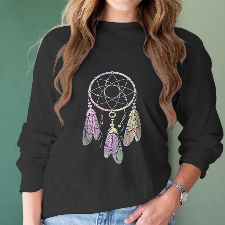 Piny Yellow Green Blue Dreamcatcher Dream Women Long Sleeve Tshirt