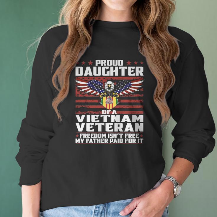 Proud Daughter Of A Vietnam Veteran Patriotic Family Women Long Sleeve Tshirt