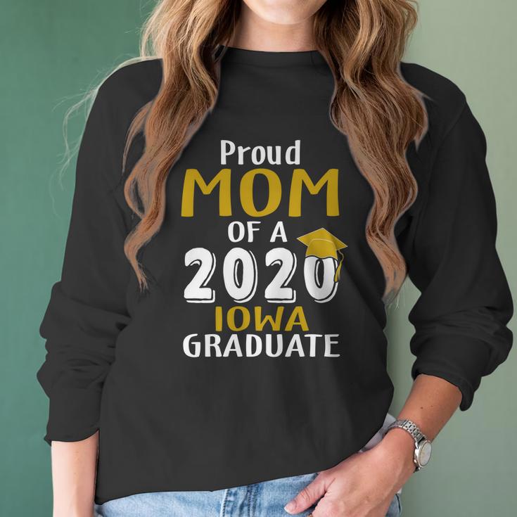 Proud Mom Of A 2020 Iowa University Of Iowa Graduate Women Long Sleeve Tshirt