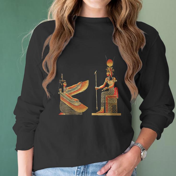 Queen Pharaoh Egypt Goddess Isis Women Long Sleeve Tshirt