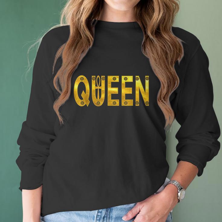 Queen Wife Woman With Egyptian Ankh Women Long Sleeve Tshirt