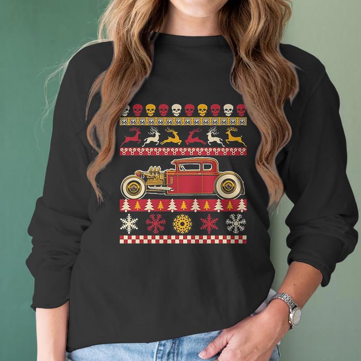 Rat Rod Ugly Christmas Style Women Long Sleeve Tshirt