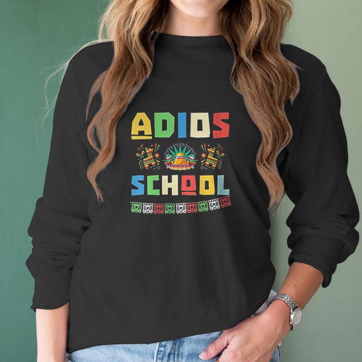 Retired Spanish Teacher Adios School Women Long Sleeve Tshirt