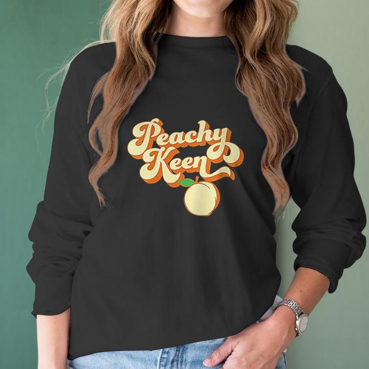 Womens Retro 1980S Peachy Keen Women Long Sleeve Tshirt