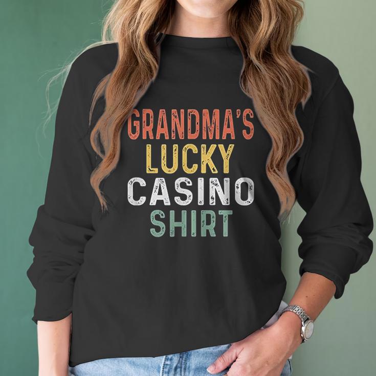 Retro Grandmas Lucky Casino Women Long Sleeve Tshirt