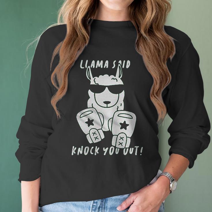 Retta Llama Said Knock You Out Women Long Sleeve Tshirt