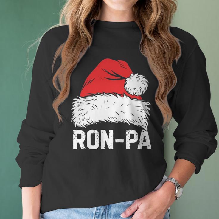 Ron Pa Santa Christmas Family Xmas Gifts Women Long Sleeve Tshirt