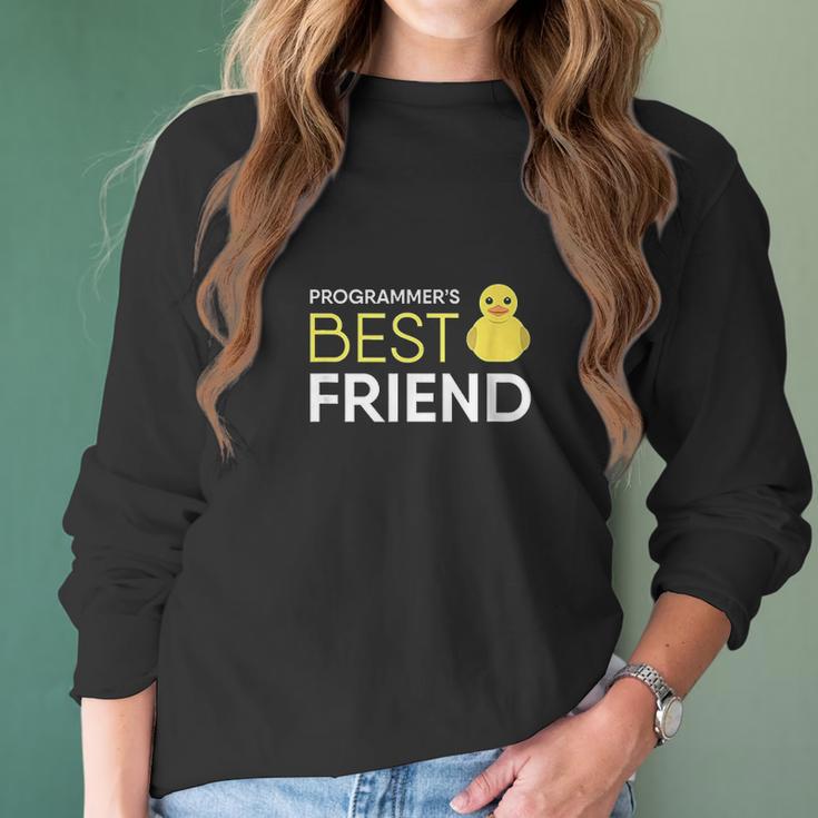 Rubber Duck Debugging Programmers Best Friend Funny Coder Women Long Sleeve Tshirt