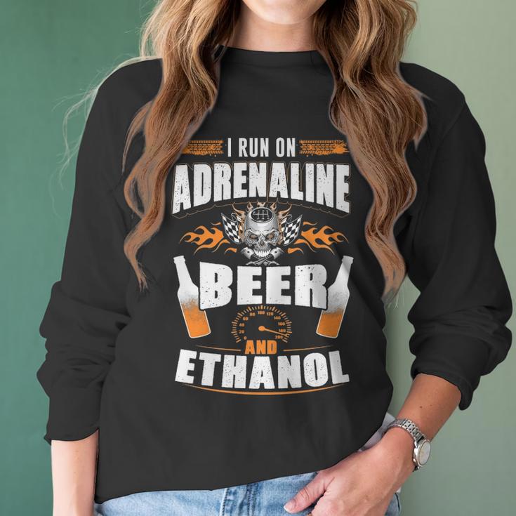 I Run On Adrenaline Beer & Ethanol Women Long Sleeve Tshirt