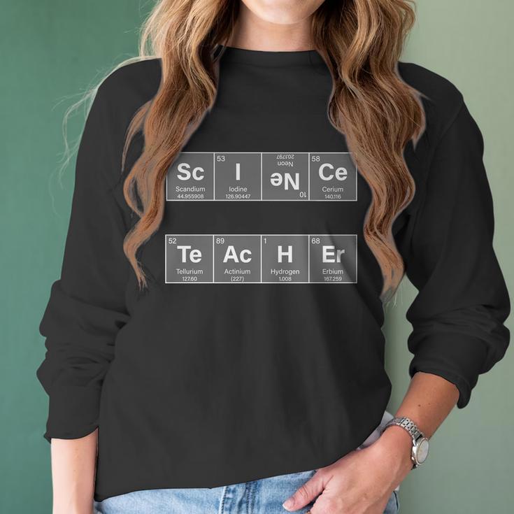 Science Teacher Periodic Table Logo Women Long Sleeve Tshirt