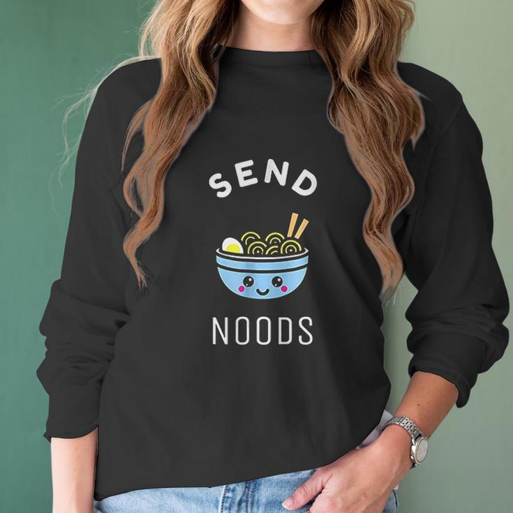 Send Noods Ramen Gift Japanese Anime Love Noodle Bowl Women Long Sleeve Tshirt